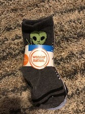 Size S 4.5-8.5 Wonder Nation boys crew socks 10 pk