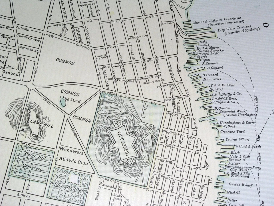 1898 ANTIQUE CITY MAP OF HALIFAX DARTMOUTH NOVA SCOTIA VERSO QUEBEC CITY CANADA - Image 2 of 4