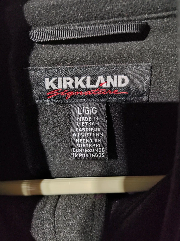 Kirkland Signature Jacket Mens Large Black Softshell Full Zip Fleece Lined Warm - Image 2 of 4