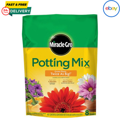 Miracle-Gro Potting Mix, For Indoor or Outdoor Potted Plants, 8QT, GREAT PRICE