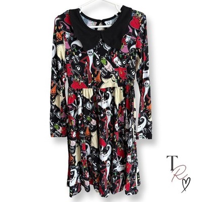 Onyx & Lore Nightmare Before Christmas Dress Peter Pan Collar Size 7T Size 7