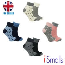 Ladies 2 Pack Spots Chunky Blend Boot Longer Length Socks