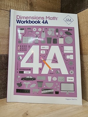 Dimensions Math Workbook 4A By Singapore Math Inc. (2019, Trade Paperback)
