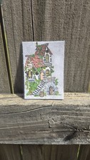 Original ACEO Fantasy Cottage Watercolor Painting 