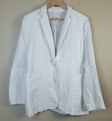 Wilfred Aritzia 100% Leinen Blazer Damen Ten Coastal Gray Jacke Taschen - Bild 1 von 4