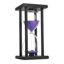 Hourglass Sand Timer,Black Wooden 30/45/60 Minute Sandglass Timer for Home,De...