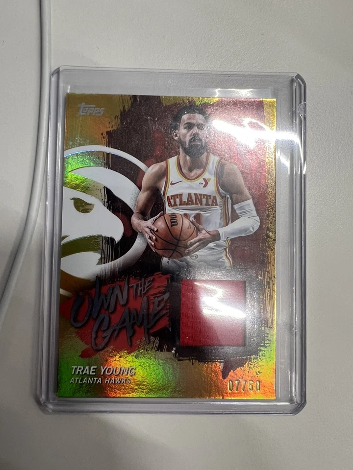 2025 Topps Basketball Trae Young Hawks Game-Worn Gold /50 Own the Game