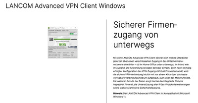 LANCOM Advanced VPN Client Windows