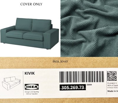 Ikea KIVIK for 2-Seat Loveseat cover, Kelinge gray-turquoise - NEW - 305.269.73