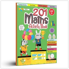 201 Maths Activity Book Fun Activities and Math Exercises 2022 PB New