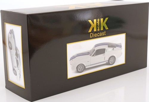 KK Scale 1/12 FORD MUSTANG SHELBY GT500 ELEANOR 1967 WHITE & BLUE WITH OPENINGS - Picture 8 of 8