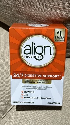 Align Probiotic Supplement - 22 Capsules - 24/7 Digestive Support - Exp 02/2029