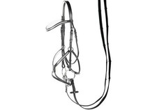 % Harry´s Horse Trense Crystal schwarz/weiß mexikanisches Reith. UVP €69,95  %