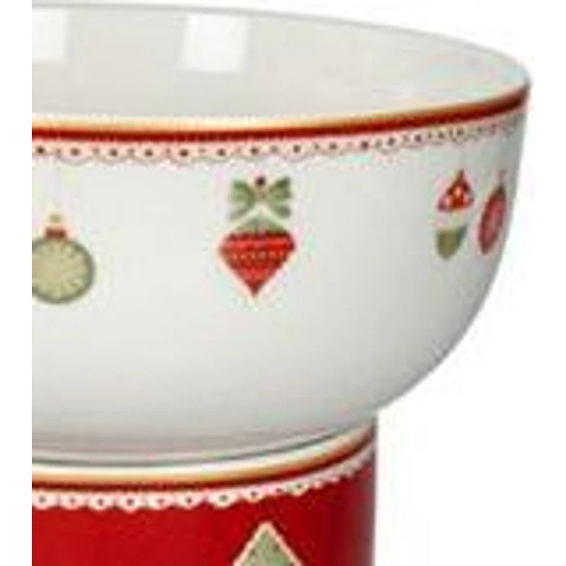 Mug con Ciotola Natale BRANDANI Villaggio in Festa Rosso Porcellana Colazione, fotografia 5 di 9