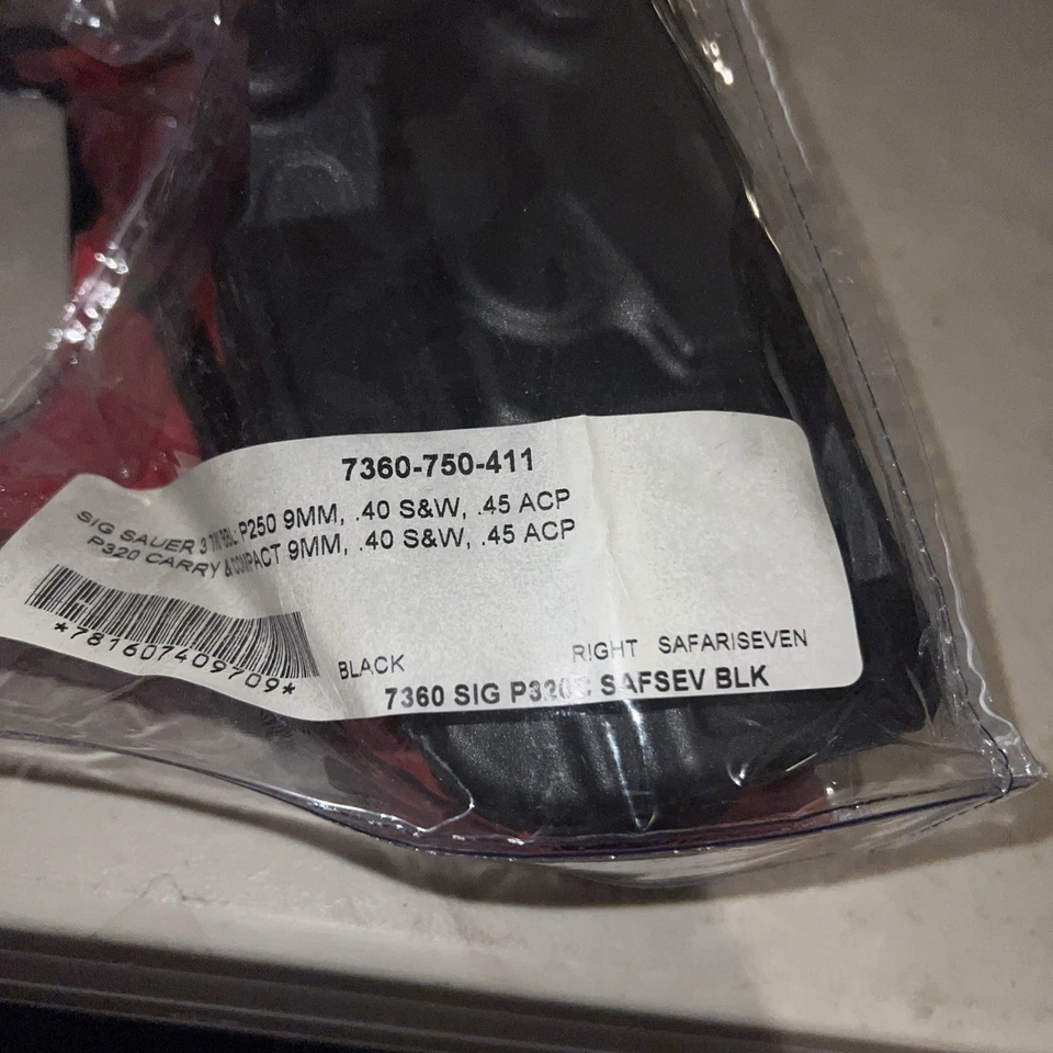 Safariland 3 7/8” BBL P250, P320 9mm P327360-750 04/17 Fuera de la Cintura Foto 2 de 4