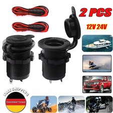2x KFZ LKW Motorrad Zigarettenanzünder Einbau Steckdose Buchse Wasserdicht 12-24 2x KFZ LKW Motorrad Zigarettenanzünder Einbau Steckdose Buchse Wasserdicht 12-24