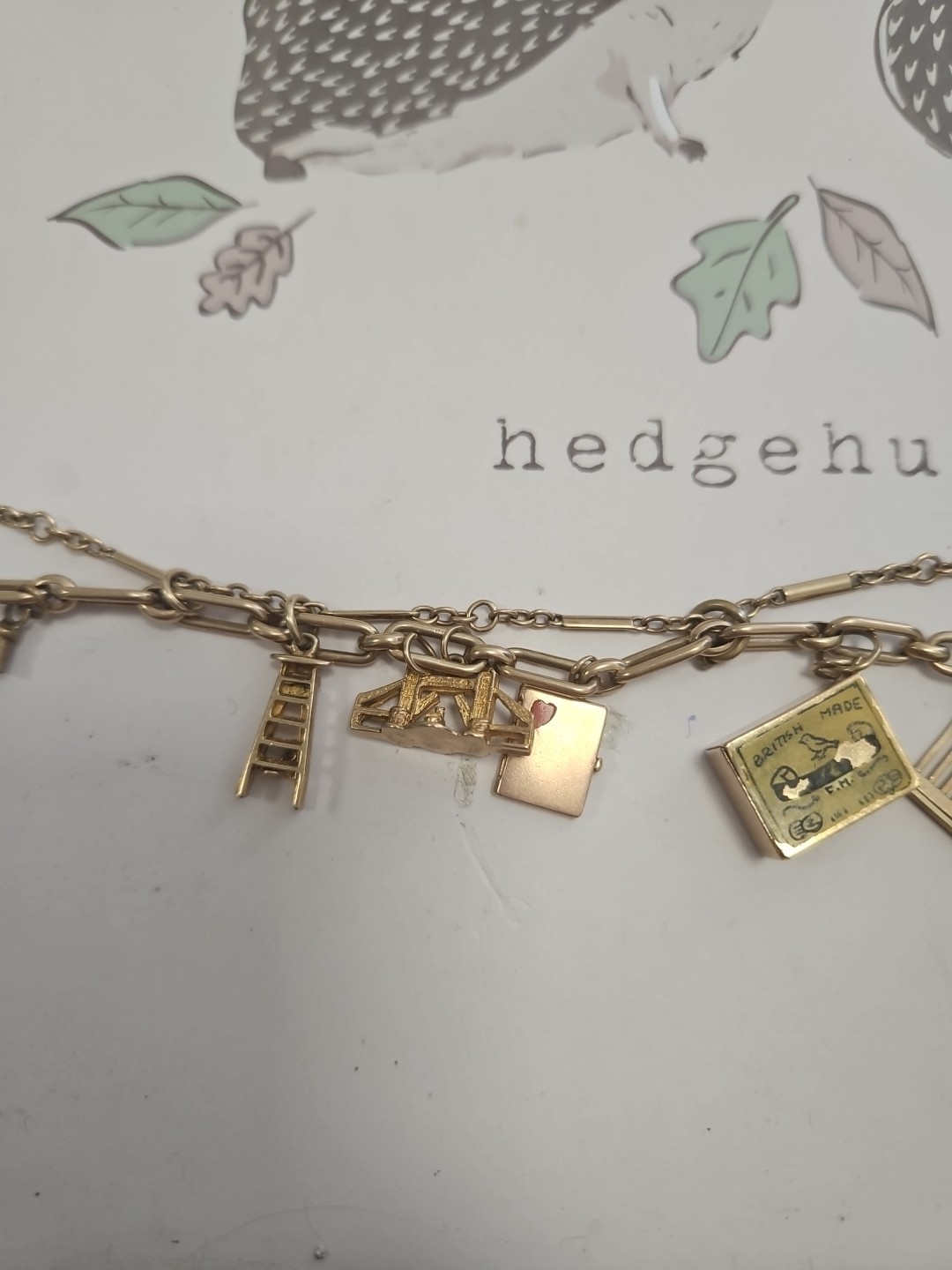 9ct Gold Vintage Charm Bracelet image 3