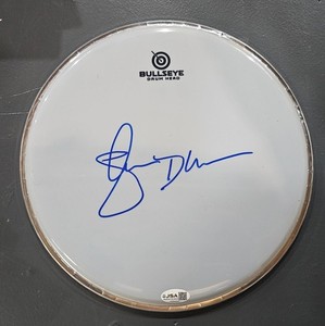SHAWN DROVER signed / autographed MEGADETH DRUMMER JSA COA DRUMHEAD 12'