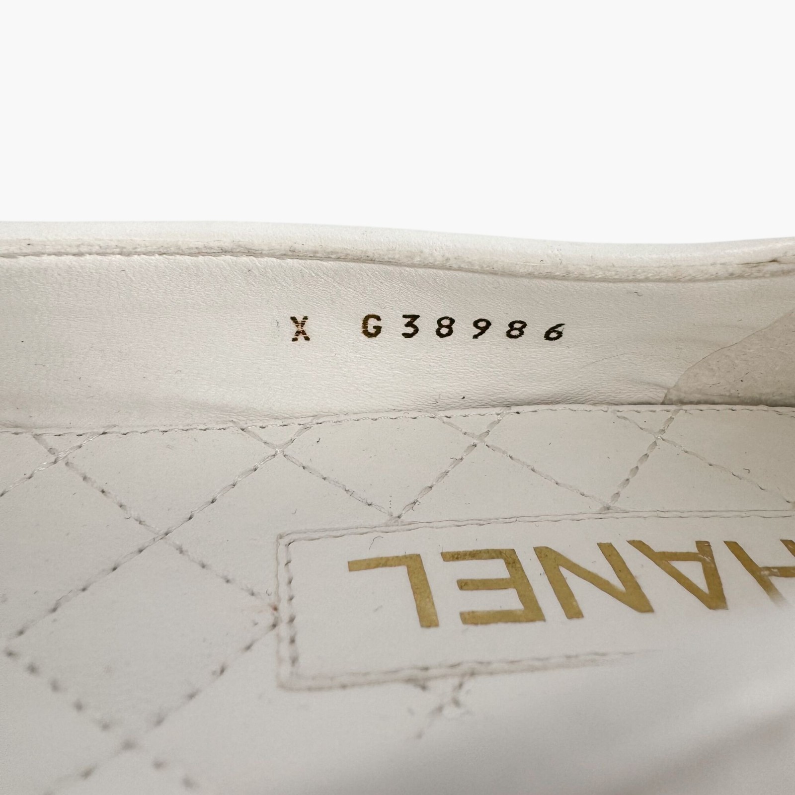 Chanel CC Camellia Ankle Chain White Cap Toe Ballet Flats Size 37.5 US 6.5-7 thumbnail 14