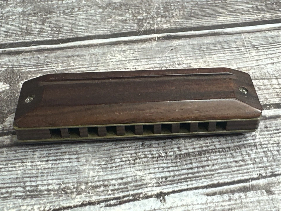 Suzuki Harmonica Pure Harp Mr-550 Llave de Bb 10 Agujeros Japón Marrón Oscuro Foto 4 de 4