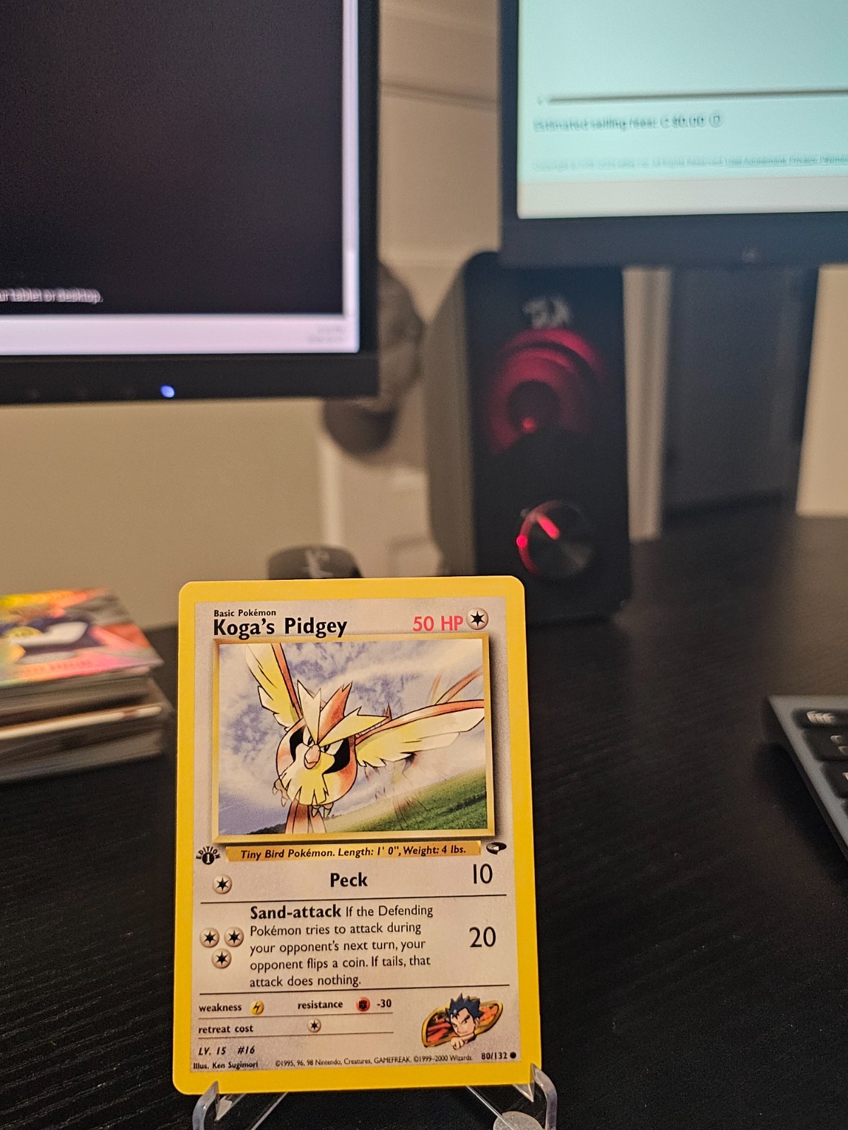 Koga's Pidgey #80 - 1st Edition - Gym Challenge - NM