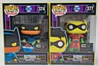 Funko Pop! DC Robin #377 Batman #374 Black Light Future City SET of 2 USA Seller
