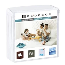 Bedecor Full Size Mattress Protector Waterproof Protection Soft Cotton Terry Top