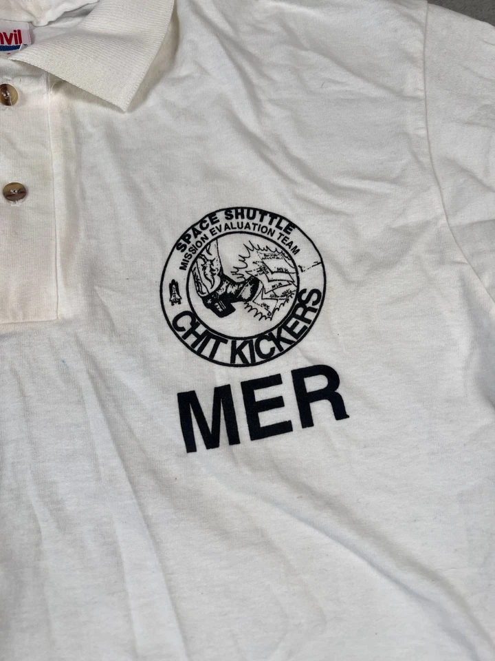 Camisa Polo De Colección Equipo de Evaluación del Transbordador Espacial de la NASA Grande Hecha en EE. UU. Puntada Única Foto 3 de 4