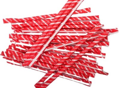 50 + PIXY SILLY STIX CANDY - SWEET & SOUR SUGAR FILLED STRAWS - RED CHERRY