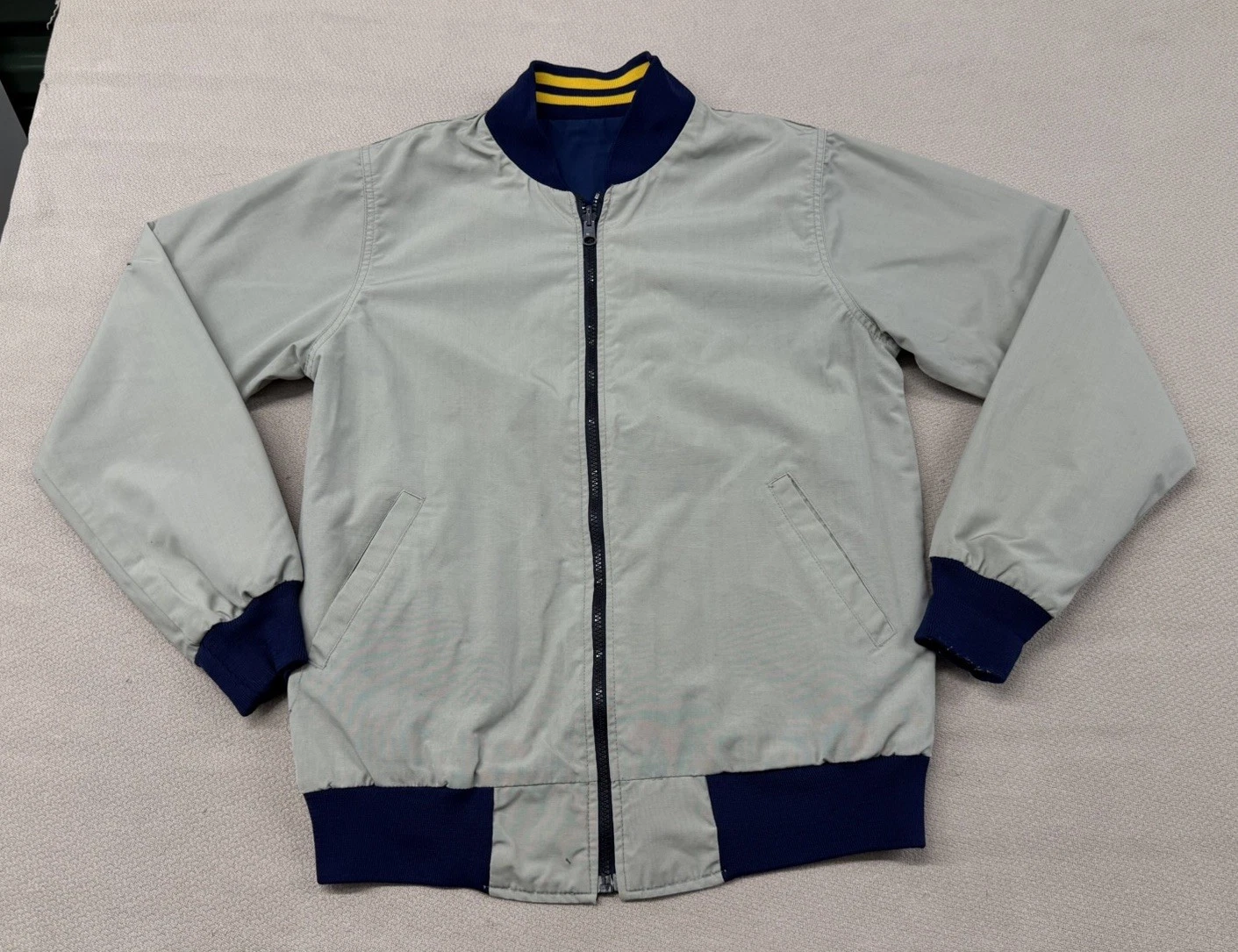 Vintage 90s Soffe US Navy Bomber Jacket Adult Small Blue Reversible - product detail image 10