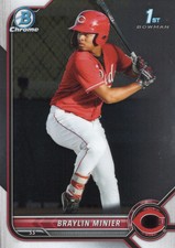 2022 Bowman Chrome Prospects #BCP-93 Braylin Minier 1st Cincinnati Reds