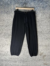 Splendid Sweatpants Womens Medium Black French Terry Jogger Pants Made In USA
