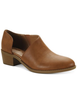 STYLE & COMPANY Womens Brown D Orsay Marinn Toe Block Heel Slip On Shootie 6.5 M