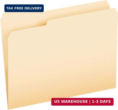 Pendaflex Essentials File Folders, Letter Size, 1/3 Cut, Manila, 100 per Box (75