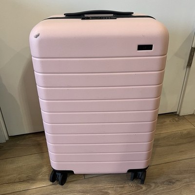 AWAY 22” Travel The Bigger Carry On Wheel Spinner Millennial Blush Pink  Rare