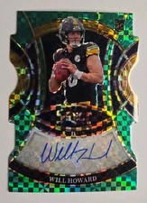 2025 Panini Select - Will Howard GREEN Die-Cut #2/5 Rookie Auto Steelers RC