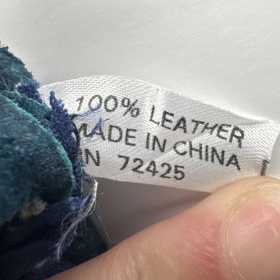 复古 20 世纪 80 年代蓝绿色皮革手套女式 100% 皮革柔软衬里冬季连衣裙 — 第 4/4 张图片