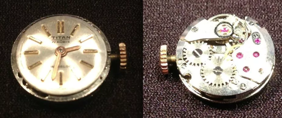 Titan top watch movement