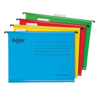 Rexel Classic Suspension Foolscap Cards Red (Pack of 25) 2115592