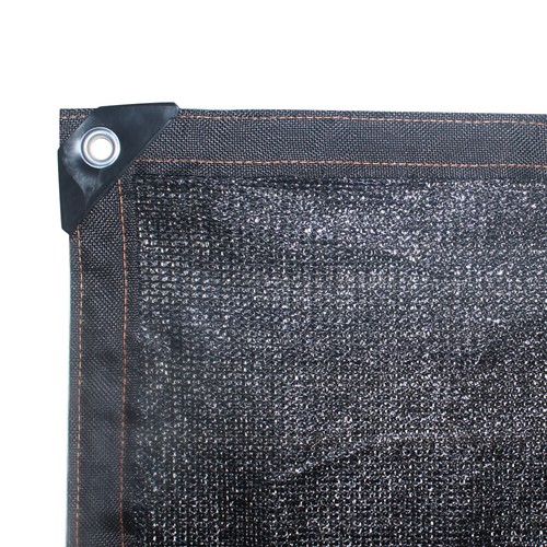 8'x50' Black Fence Windscreen Privacy Screen Shade Cover Fabric Mesh Garden New - Picture 4 of 11