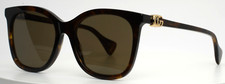GUCCI GG1071S 002 Havana Brown Womens Square Sunglasses 55-19-145 B:49 D