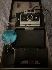 Vintage Polaroid Automatic 250 Land Camera, Polaroid 268 Flash, Original Case