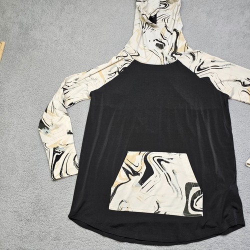 LuLaRoe Hoodie Adult Large Two Tone Long Sleeve Pullover Womens - Picture 5 of 16