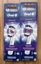 Oral B 3D White Electric Toothbrush Replacement Brush Head 3 Count Lot of 2