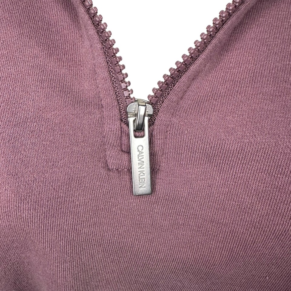Calvin Klein Women's Half Zip Athletic Pullover Crop Sweatshirt w