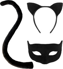 Halloween Black Cat Costume Set for Women