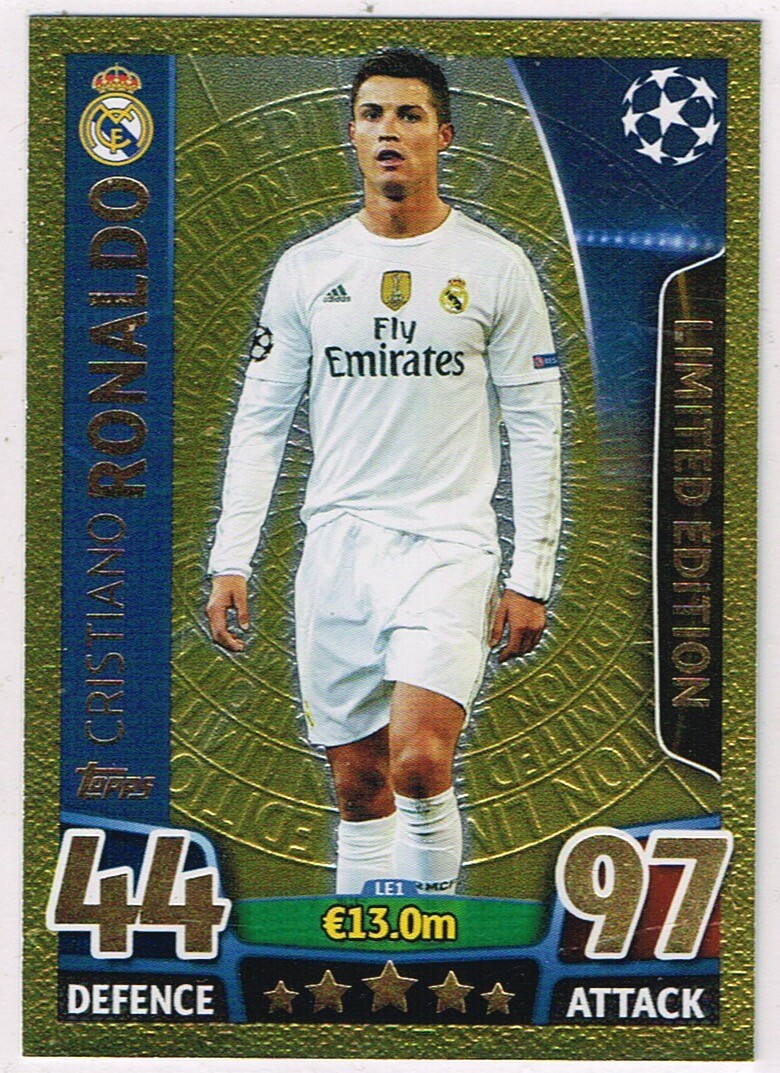 Topps Match Attax 2015-16  CHAMPIONS LEAGUE - LIMITED EDITION  Football  Cards