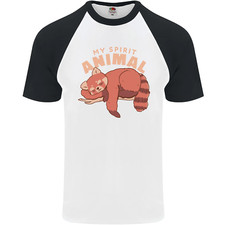 Red Panda My Spirit Animal Mens S/S Baseball T-Shirt