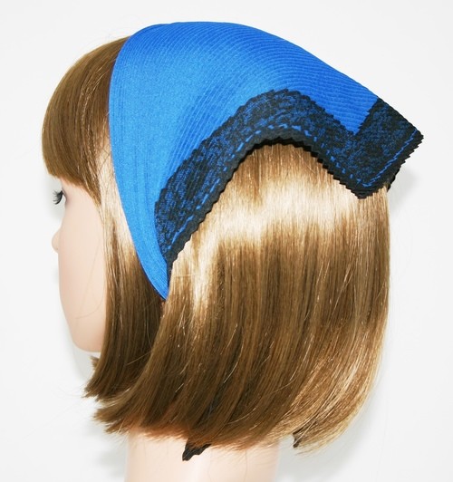 Pleated Italian Head Scarf Solid with LACE EDGE eBay