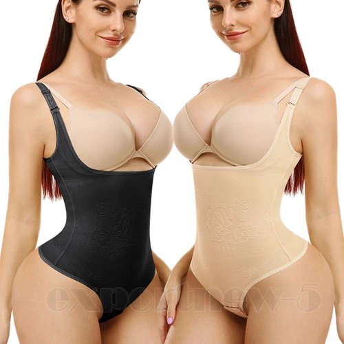 Bodywear Thong Shapewear pour femmes contrôle du ventre formeur de corps plus mince sans couture États-Unis - Photo 1 sur 47